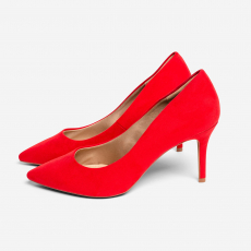 Red Solid Pumps